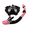 Swimming Training Snorkel Kit Adults Youth Scuba Diving Mask Snorkel Set Tempered Glass Professional Panoramic Snorkeling Gear 006+1988