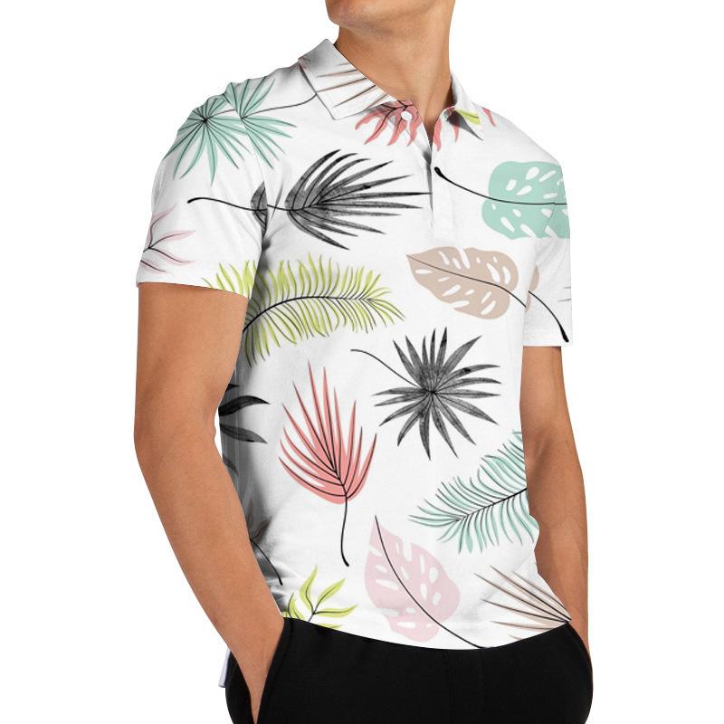 Men's short-sleeve polo shirt with pocket detail, versatile for casual occasions.