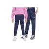 Nike Sportswear Club Fleece Logo Embroidered Straight Leg Knit Sweatpants Kids Bottoms Navy-Blue FD3010-410