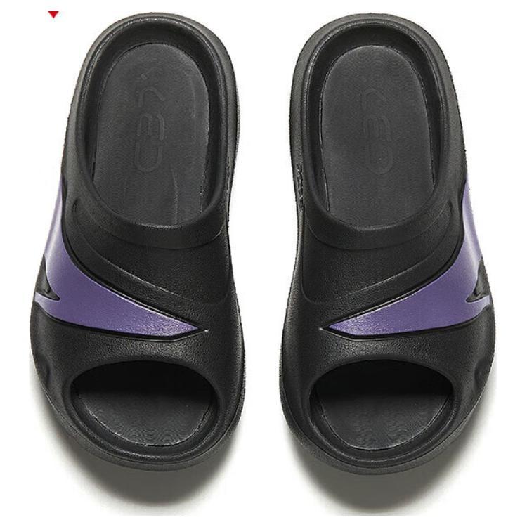 Anta C37 Series Quiet Abrasion Resistant Slide Slippers Women's Black Purple 122438523-2