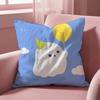 Character Cute Ghost Cushion Cover MultiScene Pillow Cover for Home  Car  Reversible Soft  Durable for Daily Use