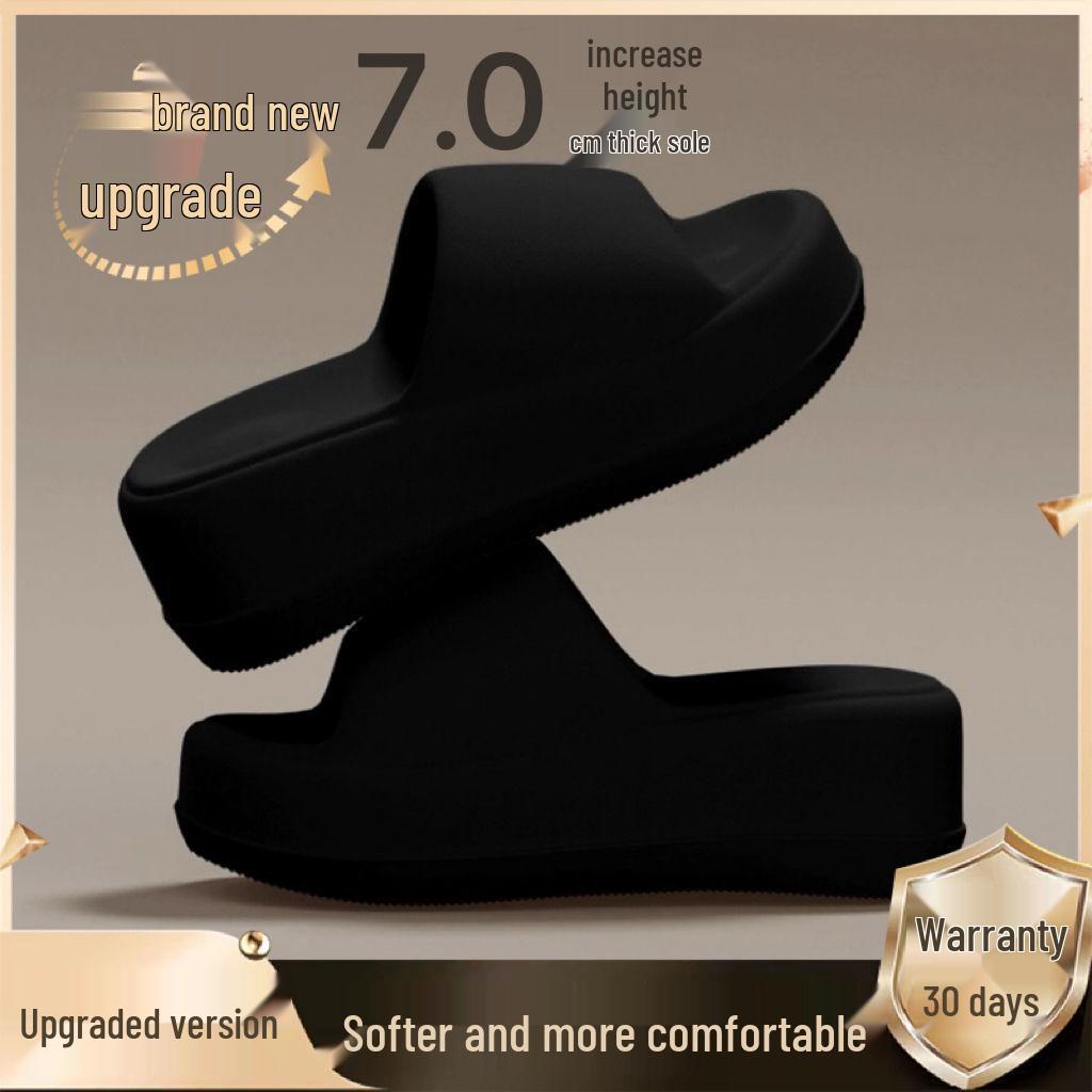 

Женские сандалии на платформе в корейском стиле: Трендовая, увеличивающая рост, универсальная и популярная повседневная летняя обувь. Size 36-37 [Fits Size 35-36]