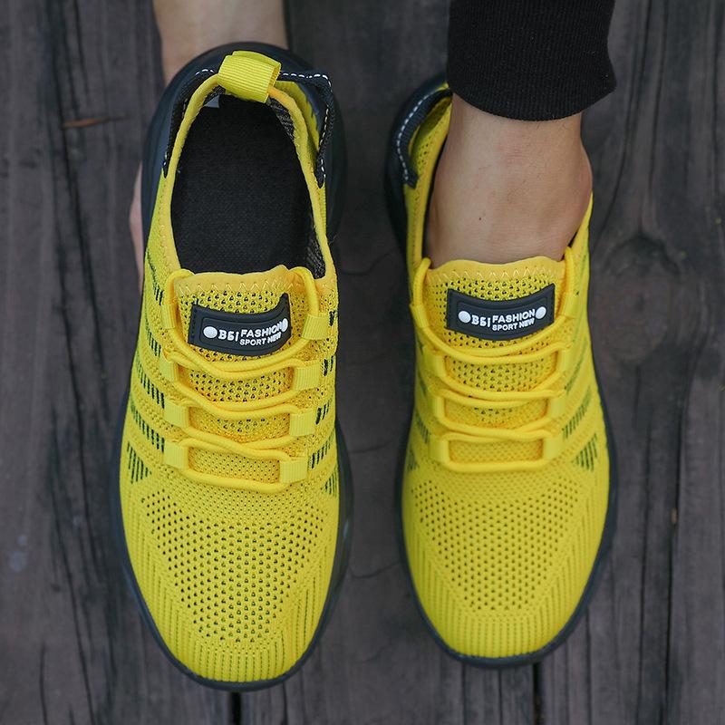Men's Breathable Knit Sneakers Comfortable Walking Shoe Summer Fashionable Casual Running Shoes