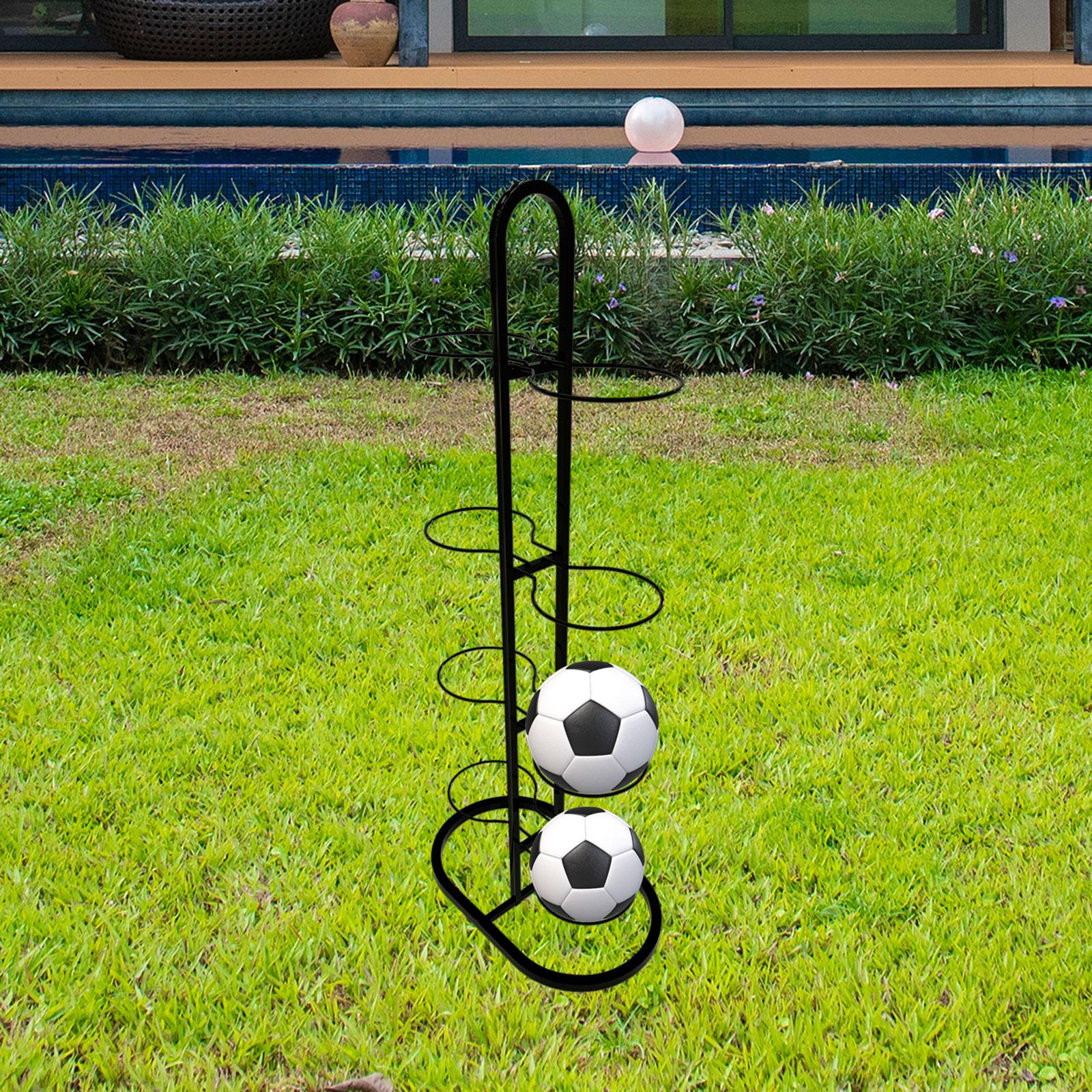 8-ярусная стойка для мячей органайзер для спортивного инвентаря многоцелевой волейбол чёрный 3940₽