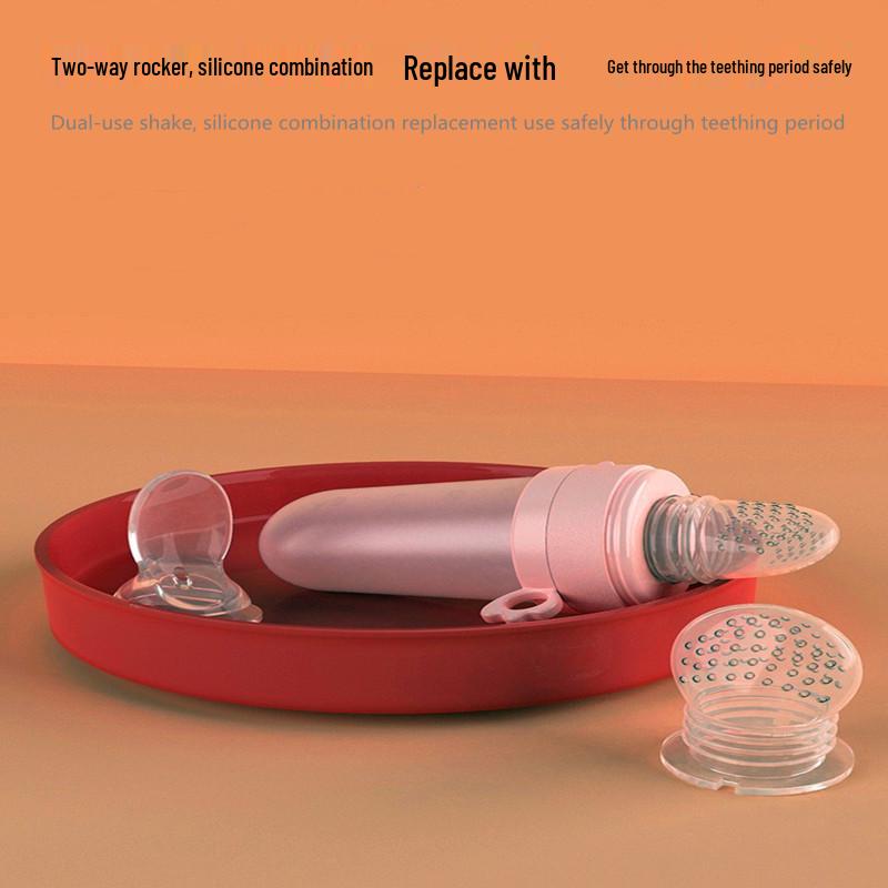 Baby Fruit and Vegetable Feeder Teether with Silicone Spoon