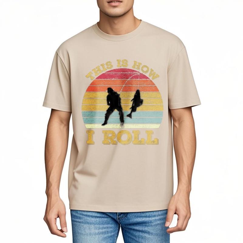 Breathable Tee Travel For her Oneck tshirt Fashion This Is How I Roll Fishing Sunset Boys tees Essential Tee Classic Tshirt