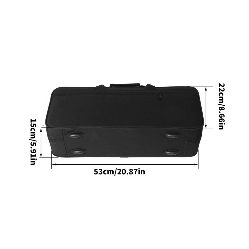 Durability Waterproofed Trumpet Gig Bag Adjustable Shoulder Straps Front Pocket for Instrument Protecting