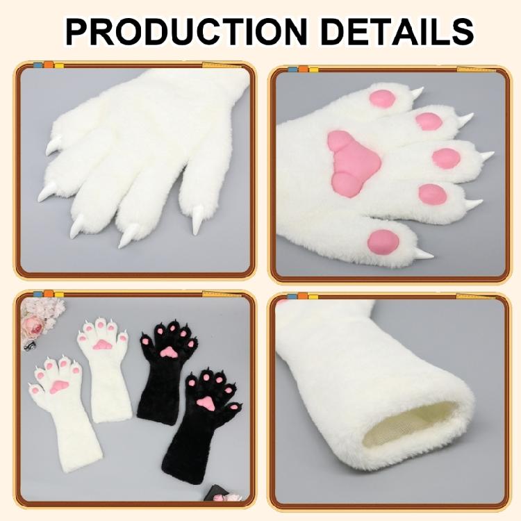 Cosplay Paws Gloves for Theme Party Animation Gloves Winter Fursuit Hand Warmers Role Playing Party Plush Claw Gloves