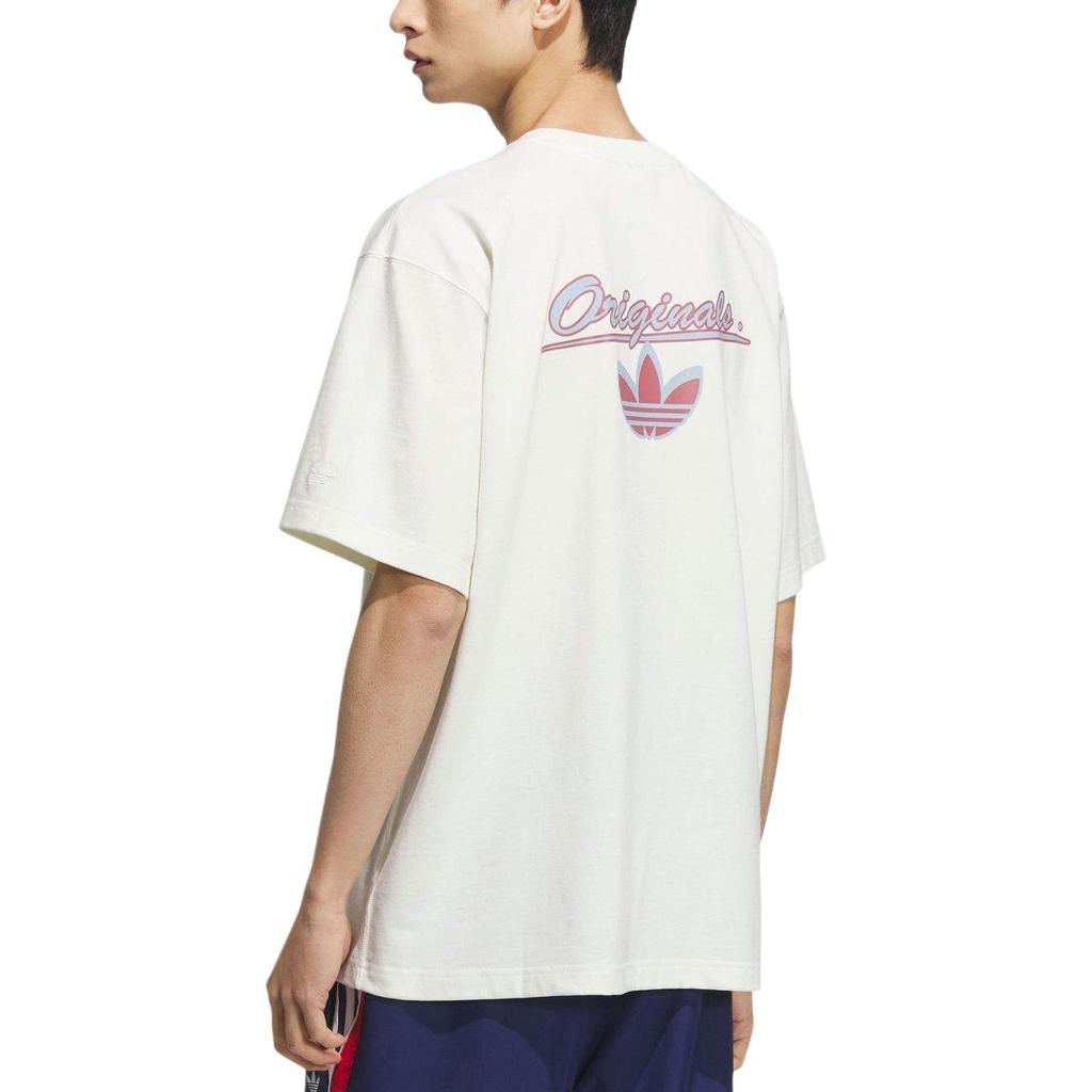 adidas Originals Sports Casual Comfortable Skin-Friendly Fashion Simple Short Sleeve T-Shirt Unisex Tops Han-Jade-White KC3108