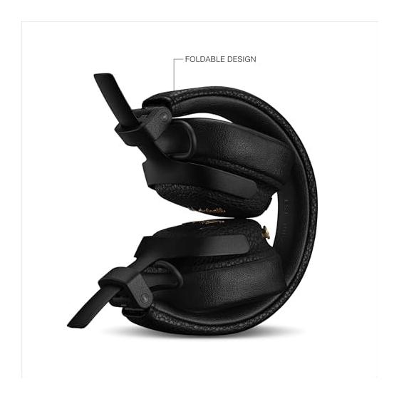 Marshall Wireless Noise Canceling On-Ear Headphones Milton A.N.C Black Bluetooth / 50 hours of continuous playback / Call support [Domestic regular