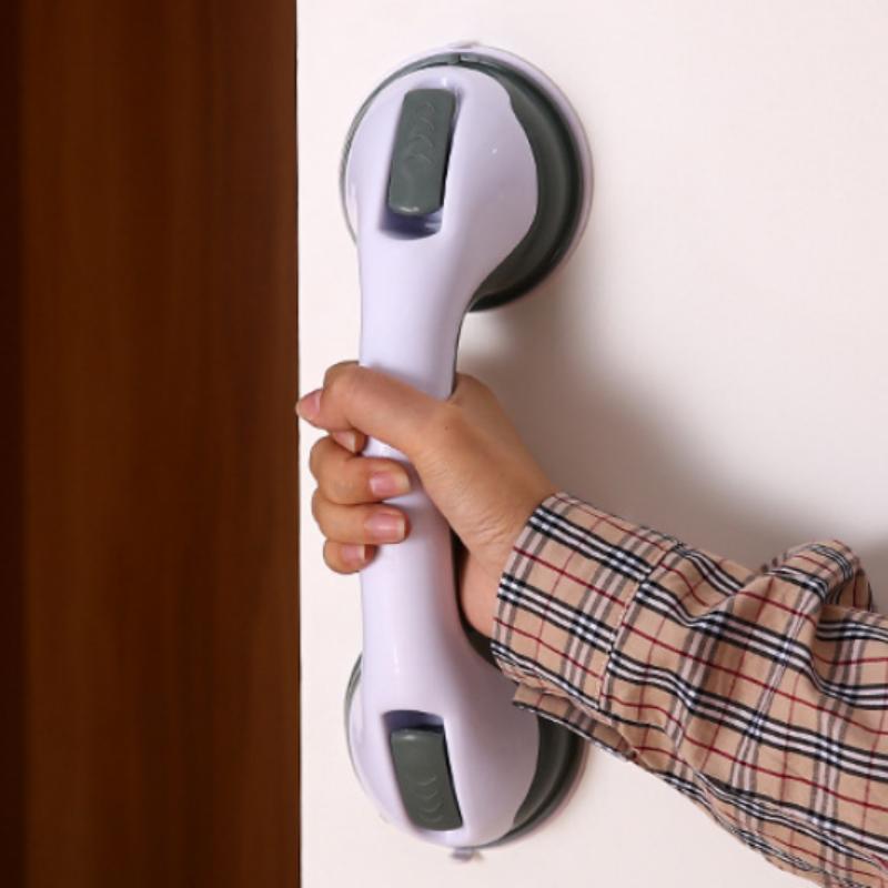 Strong Suction Cup Bathroom Safety Grab Bar Anti-Fall Handrail for Elderly Kids, No Drilling Stable Shower Handle