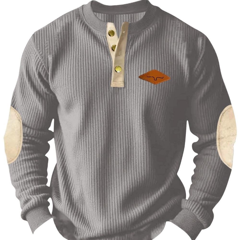 Autumn and Winter Outdoor Casual Long-sleeved Sportswear, Stand-up Collar Corduroy Men's Tops