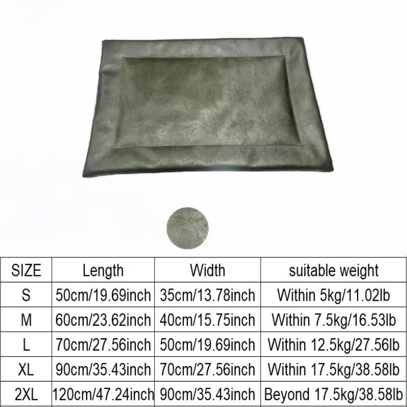 Waterproof Anti Fouling All Season Universal Pet Leather Pad Scratch Resistant Non Stick Fur Dog Bed Small/medium/large Dog Bed