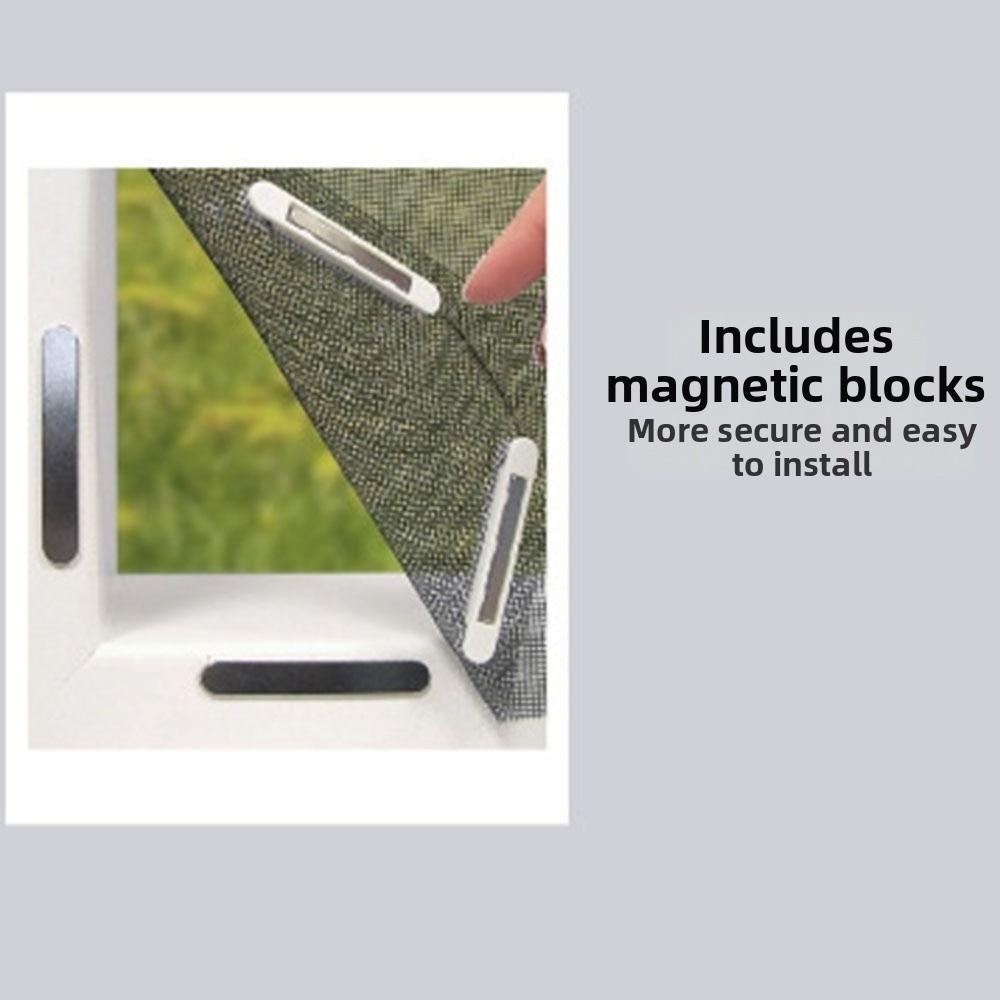 Insect Proof Magnetic Window Screen Adjustable Size Window Screen Cover Apartment Use
