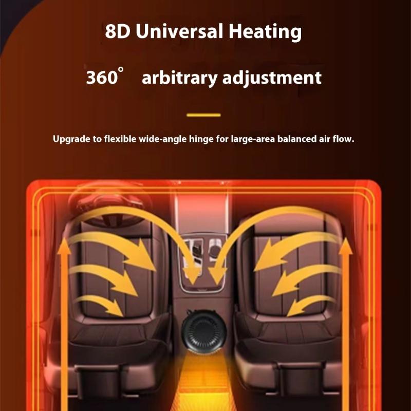 Portable Small Space Heating Machine Battery Powered Defroster For Car Window Desktop Heating Fan For Indoor Outdoor Use