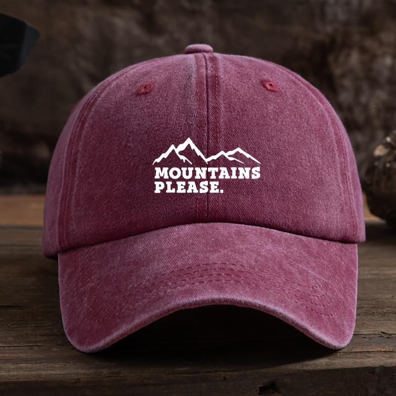 Fun Letter Mountain Print Baseball Hat Unisex Outdoor Fashion Versatile Duck Hat Trend