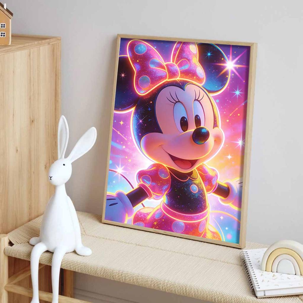 5D DIY Disney Diamond Art Painting Kit Minnie Mouse Galactic Sparkle Wall Art Home Decor