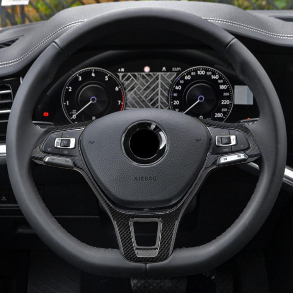 Car Steering Wheel Cover Trim for Volkswagen VW Tiguan MK2 Allspace 2017 - 2025 Steering Wheel ABS Sequins Accessories