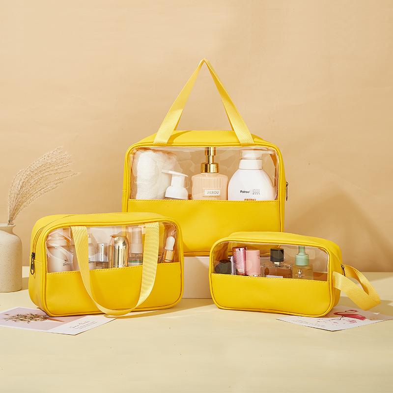 

1PCS Unisex PVC Travel Toiletry Bag Large Capacity Translucent Waterproof Makeup Organizer for Women Men X