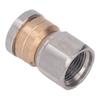 Pressure Washer Nozzle Stainless Steel Brass Compact Mini Drain Sewer Nozzle for Hot and Cold Water 5000 PSI G3 8in