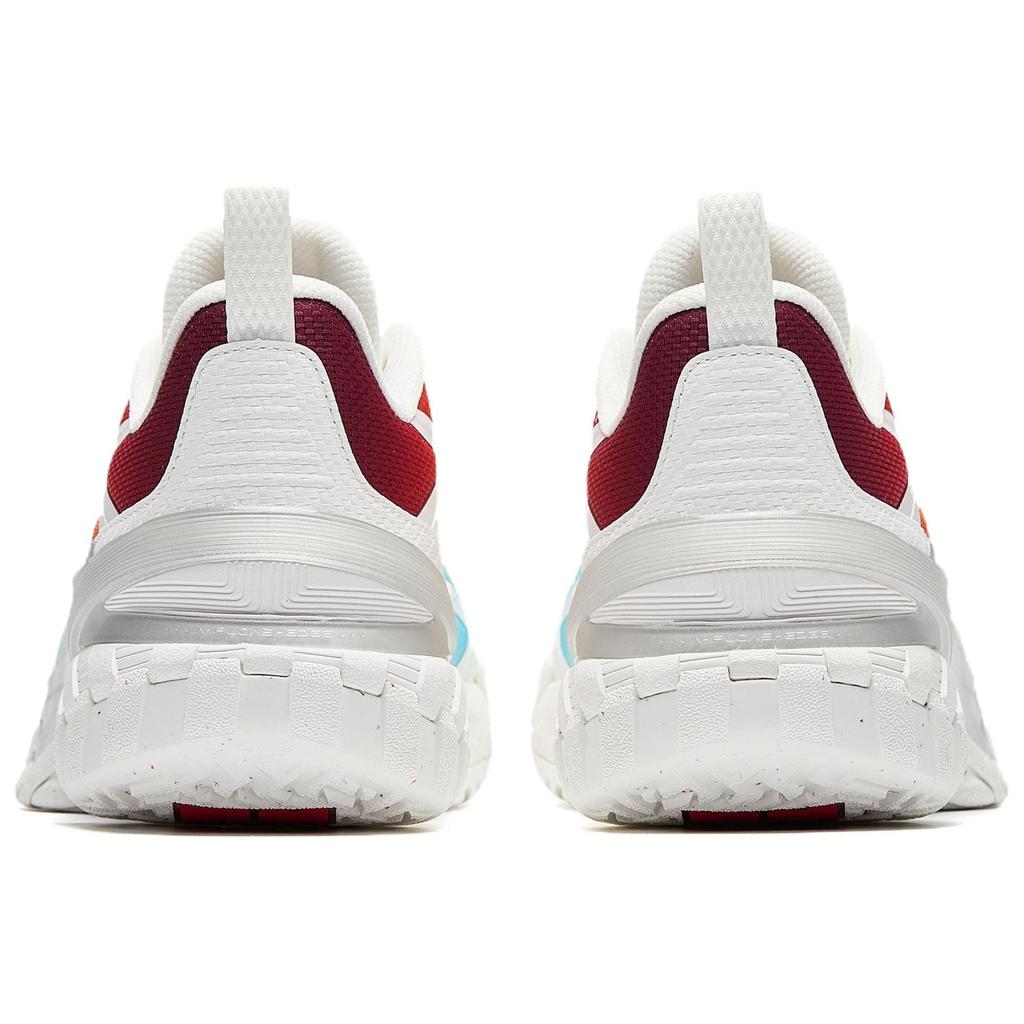Anta Cushioning Slip Resistant Anti Rollover Low Top Basketball Shoes Men's White Blue Yellow 912541602Q-8