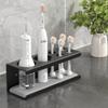 New Aluminum Alloy Toothbrush Holder No Drilling with Diatom Base Toothbrush Rack Self Adhesive Bathroom Storage Shelf Home Use