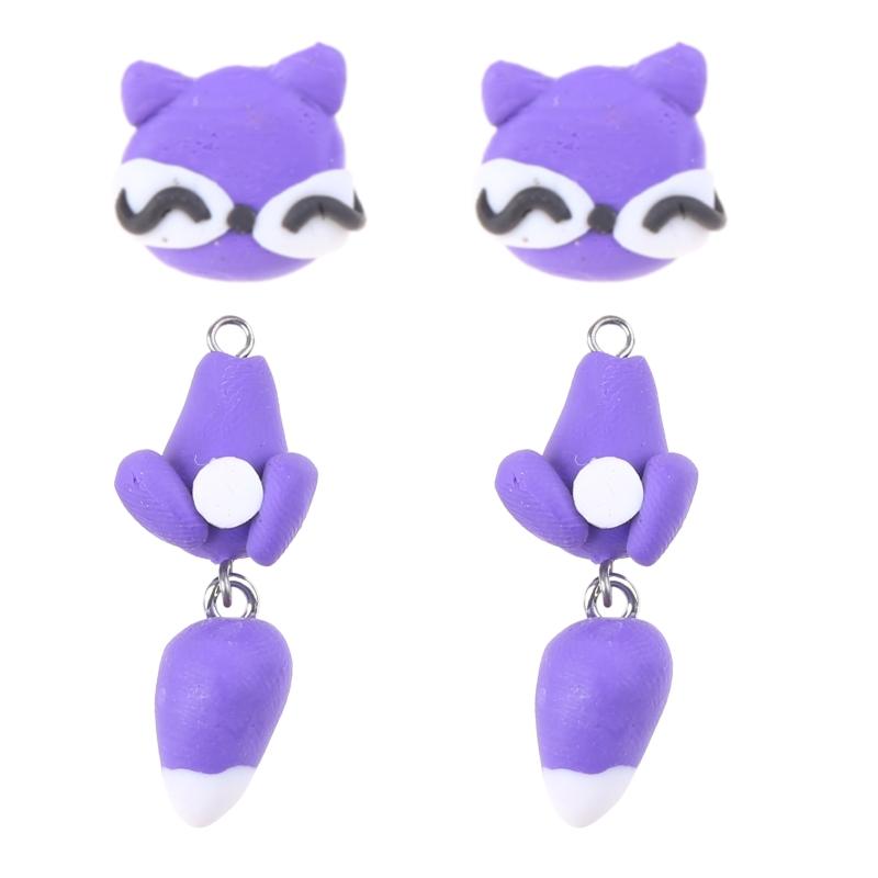 Cute Animal Female for Creative Handmade Earrings Clay Dinosaur Rabbit for Cat Earrings Party Jewelry for Women