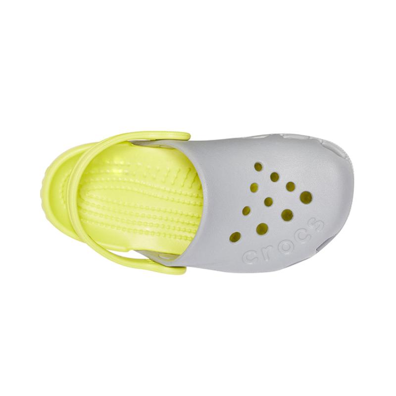 Crocs Classic clog Electrocto outdoor toe flat heel hole shoes grey green children's model