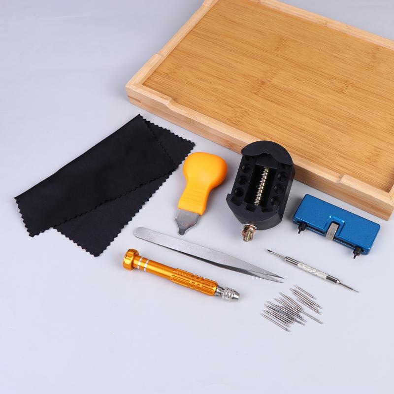 Watch Battery Replacement Kit Service Screwdriver Watch Case Opener Band Replacement Holder Spring Bar Tweezers Tool