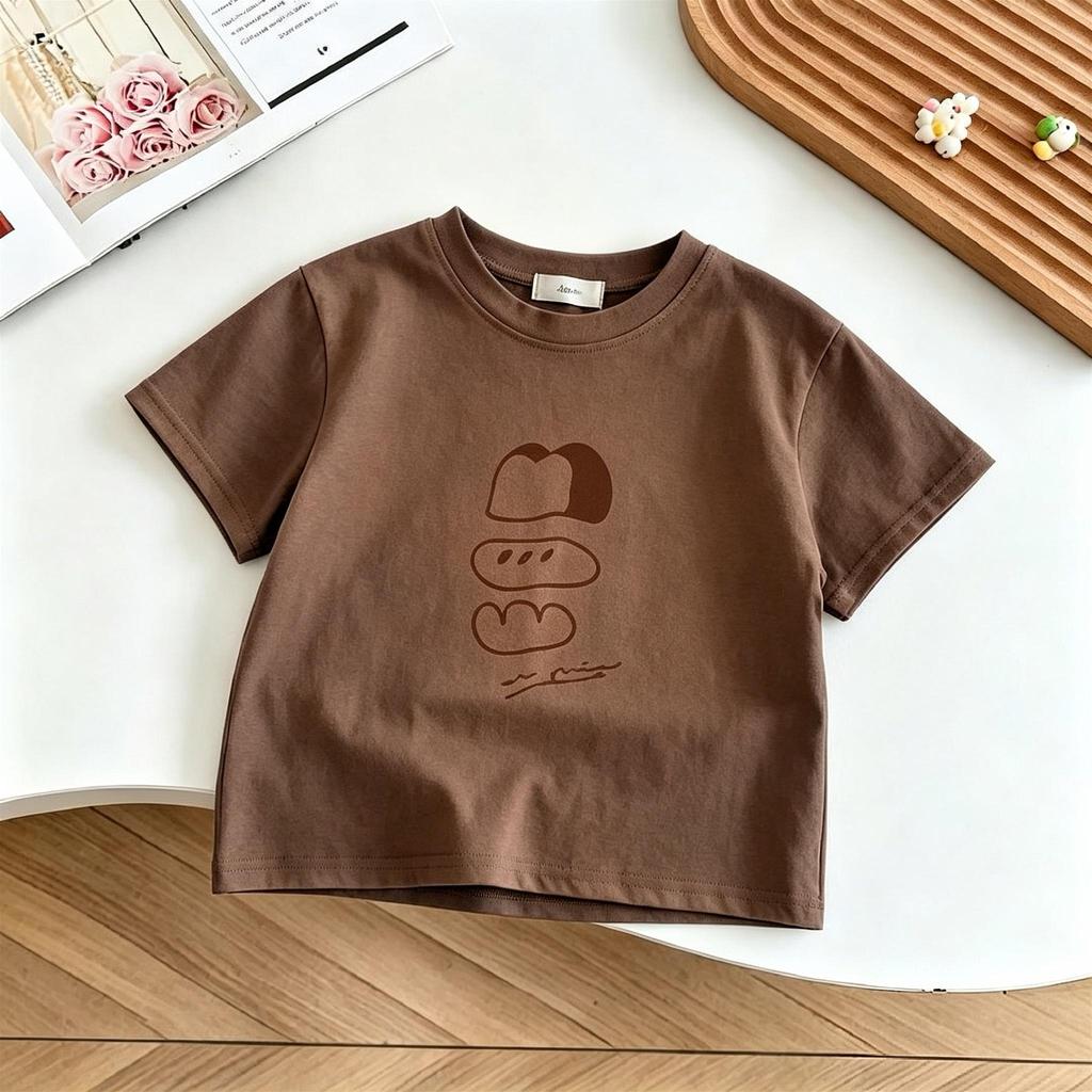 Summer New Style Children Clothes Short Sleeve Tees Tops Simple Versatile Fashion Kids Crewneck Casual T-shirt Kids Clothing