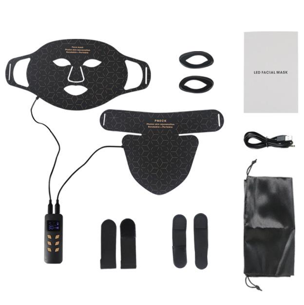LED Beauty Face & Neck Mask with 4-Color Light Therapy