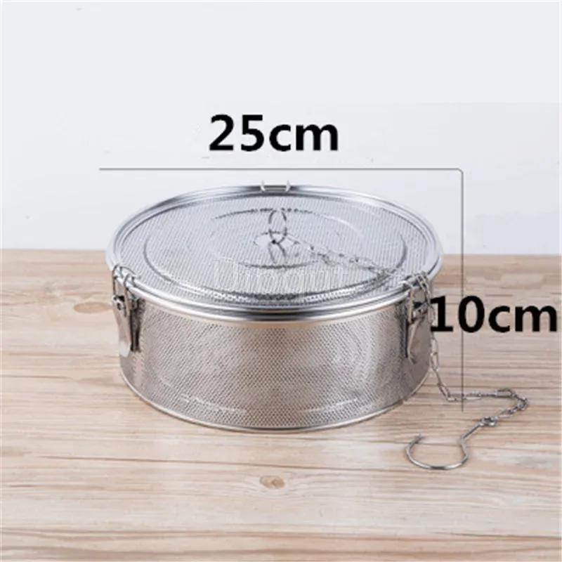 Kulatý otvor 304 nerezová ocelová kořenící taška na omáčku, polévku, chuť koření, košík, solný hrnec, oddělovač strusky, cedník, sítka