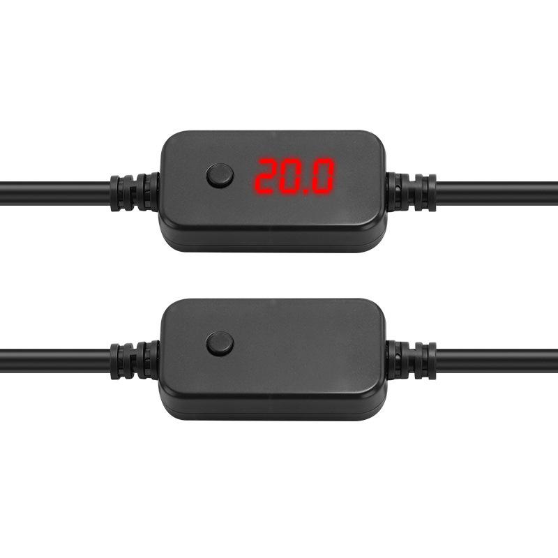 Adjustable Voltage Type-C to DC Power Cable 12V with Digital Display, 5V/9V/15V/20V 3A PD Trigger Charging
