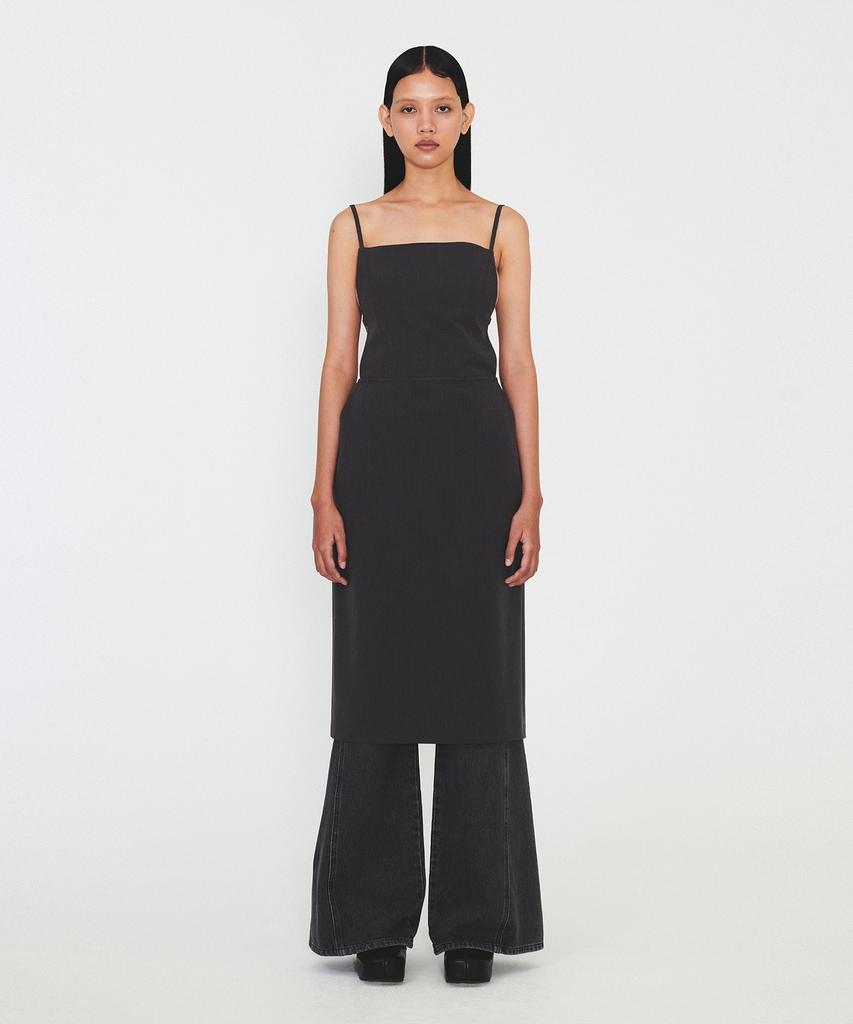 Daiaegeuneol Strap Sleeveless Dress (Dark Gray)