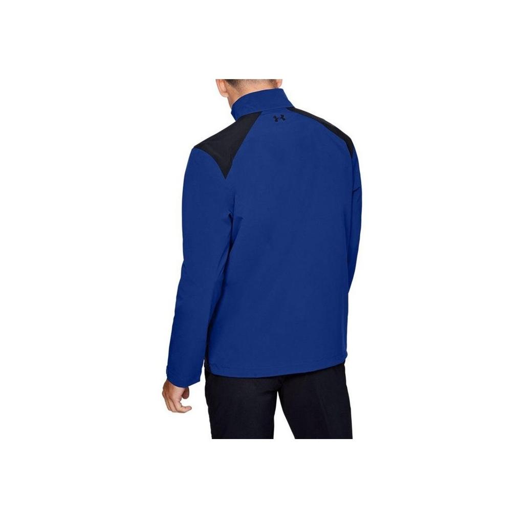 Under Armour Portrush Rain Logo Print Contrast Collar Jacket Men Jacket Blue 1352108-400
