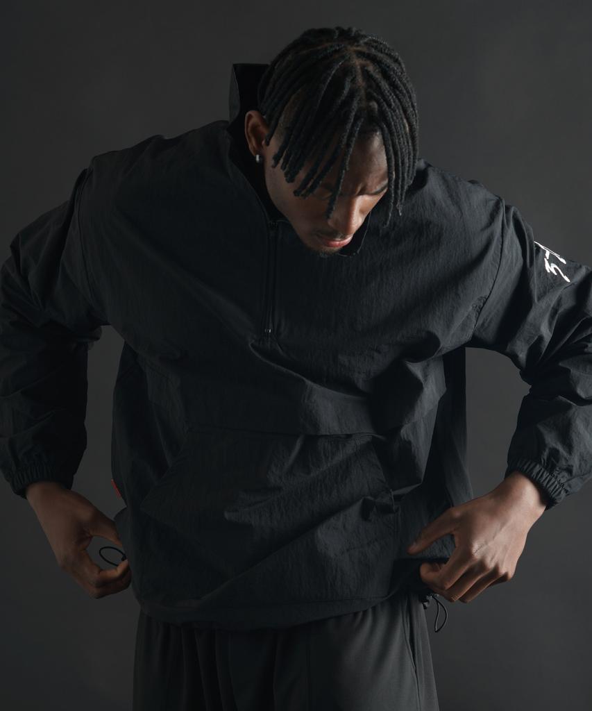 Phermenon Loose Fit Nylon Anorak [Black]