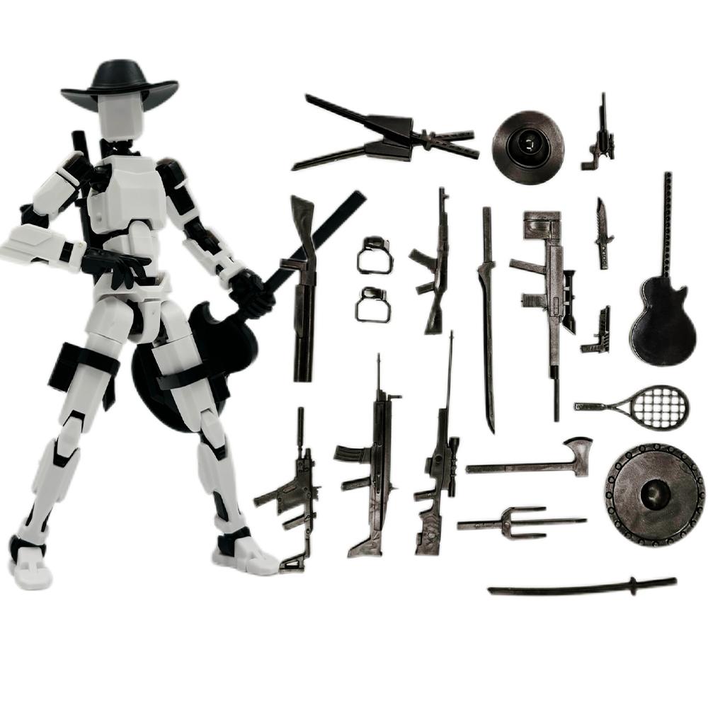3D Printed Death/Swordsman Dummy 13 Action Figures Multi-Jointed Movable Lucky 13 Action Figure Nova 13 Action Figure for Gift