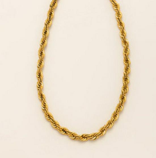18K Gold-Plated Stainless Steel Twist Chain Clavicle Necklace