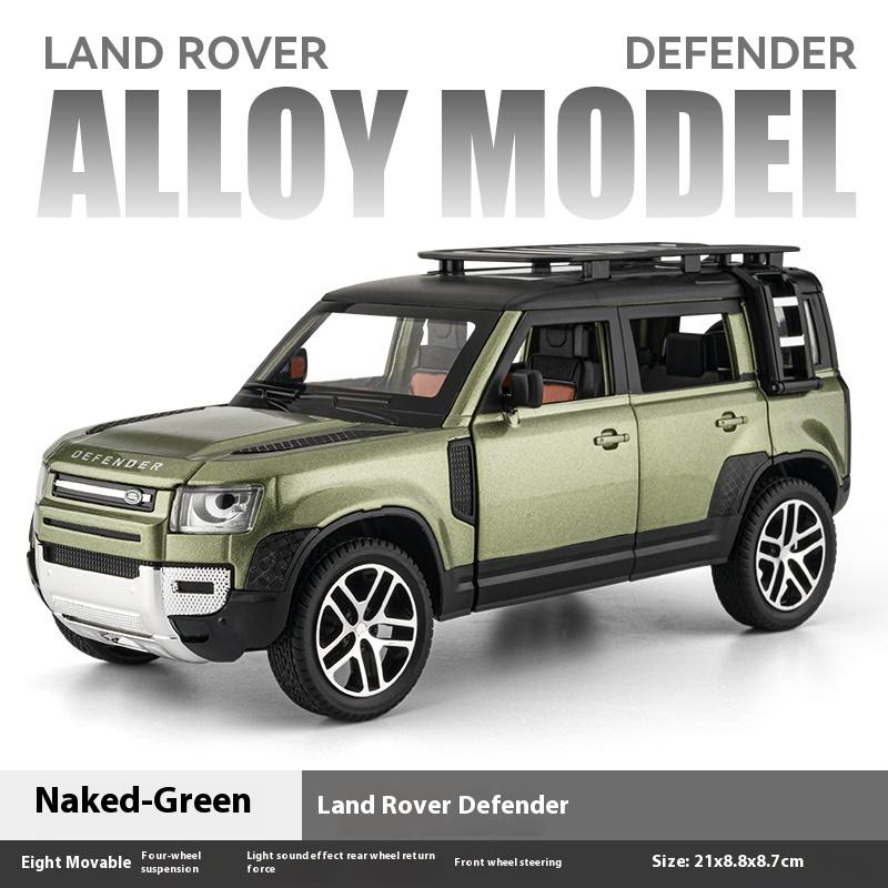 

Масштаб 1/24 Land Rover Defender Большой внедорожный внедорожник Автомобиль Гостиная Домашняя коллекция Хобби Украшение Предметы интерьера Подарочная коробка зелёный
