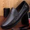 Mode Echtes Leder Herrenschuhe Luxus Business Casual Slipper Formelle Loafer Herren Mokassins Italienisch Schwarz Herren Fahrschuhe Sneakers