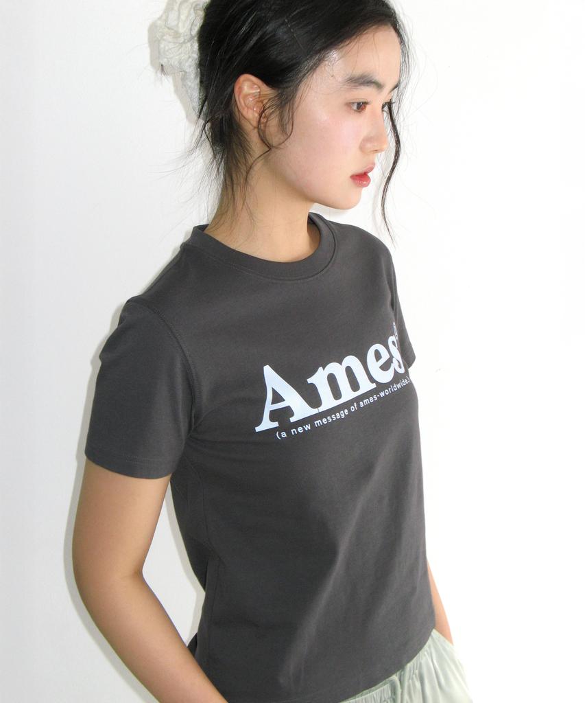 AMES-WORLDWIDE Basic Logo Tee Charcoal