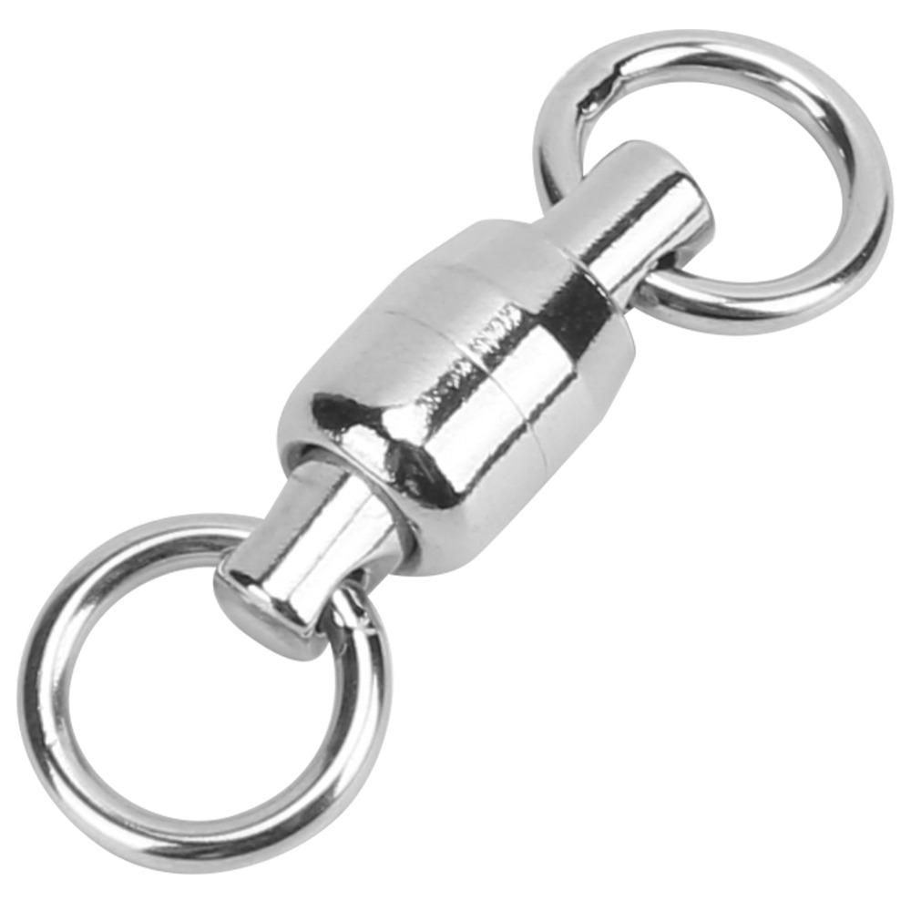20PCS Stainless Steel Fishing Rolling Connector Fishing Swivel Connector  for Fishing Accessories