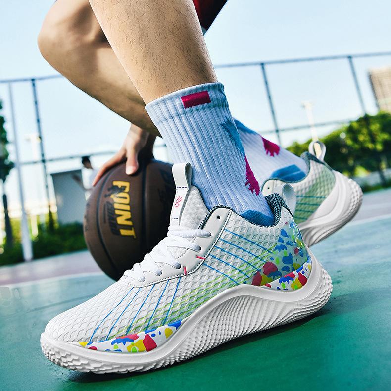 Sommer nye herresko Fritidssko Pustende Komfortabel løping Plus Size Basketball Sko Mote Par Sko