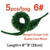 Bimoo 8"~9" Ny Magnum Dragon Tail Dobbel Farge Blandet Myk Syntetisk Chenille Saltvannsfiske Flue lokke Agnfisk bindemateriell