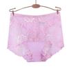 8 Color Plus Size Women Panties Sexy Lace Transparent Underwear Panty Seamless Mid-Waist Hip Raise Briefs Cotton Health Lingerie
