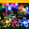 200/100/50/30/20LED Outdoor Courtyard Solar Fairy Lights Cherry Blossoms Solar String Lights Christmas Decorative Lighting Lamp