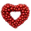 Front Door Valentines Day Garland Heart Shaped Wreath Artificial Garland Valentine's Day Decoration Door Wall Window Party Decor