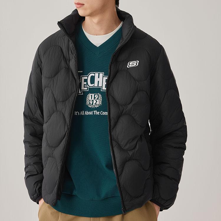 Skechers Windproof Waterproof Oil Resistant Warm Insulated Durable Woven Sports Casual Short Down Jacket Unisex jackets L425U042-0018