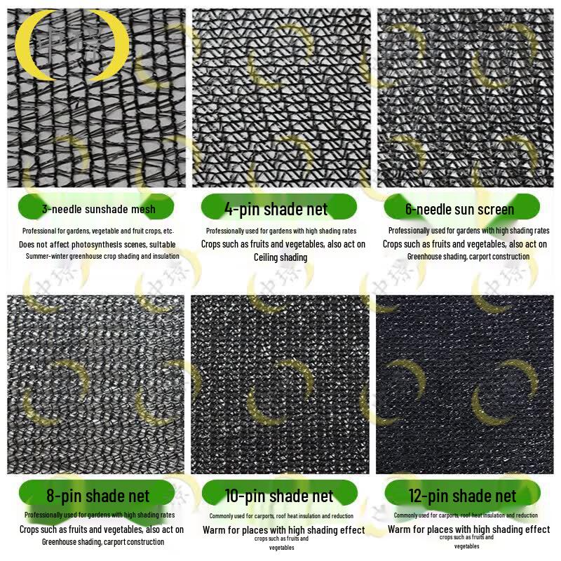 Heavy-Duty Black Sunshade Net