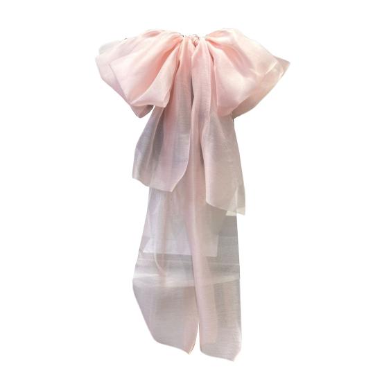 Women Hairpin Long Ribbon Oversized Spring Hair Clip Bowknot Decor Sweet Look Hair Styling Tool Hair